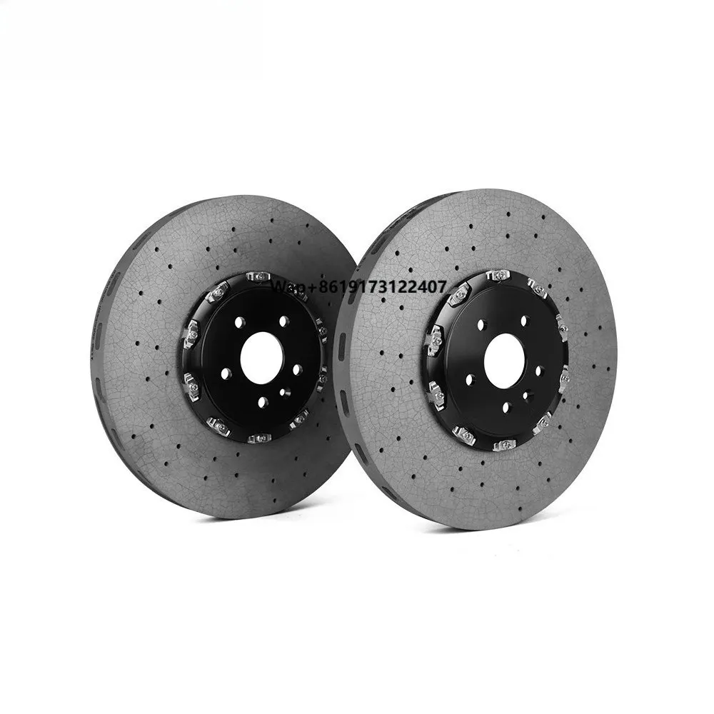 

TEI 355mm 380mm 400mm TCCB Carbon Fiber Ceramic Rotor with Ti Alloy Wheel Screw for RS6 Fit Original Caliper