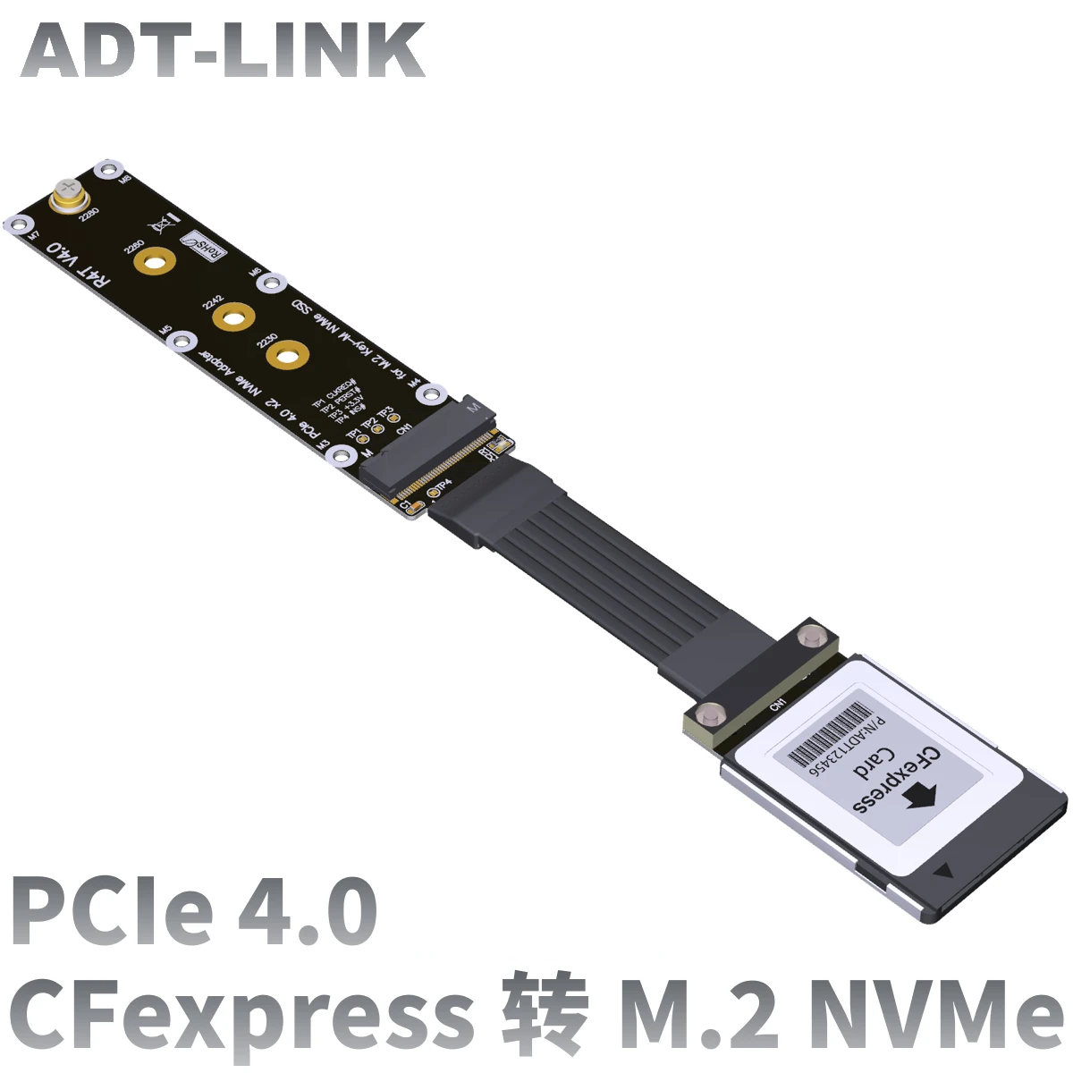 ADT-Link CFexpress Type B to M.2 NVMe MKey NGFF SSD PCI-E 4.0 Extender Adapter For Canon R5 Nikon Z6Z7 XBOX Storage Card Adapter