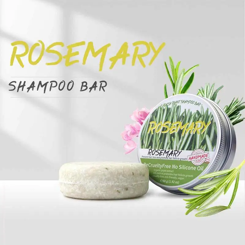 Rosemary Bar Shampoo Anti-Thinning Rosemary Shampoo Moisturizing Unscented Solid Rosemary Shampoo Bar For Dry Damaged Hair