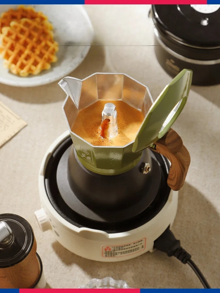 Bincoo double-valve Moka pot household espresso small espresso machine hand-brewed coffee pot set coffee utensils