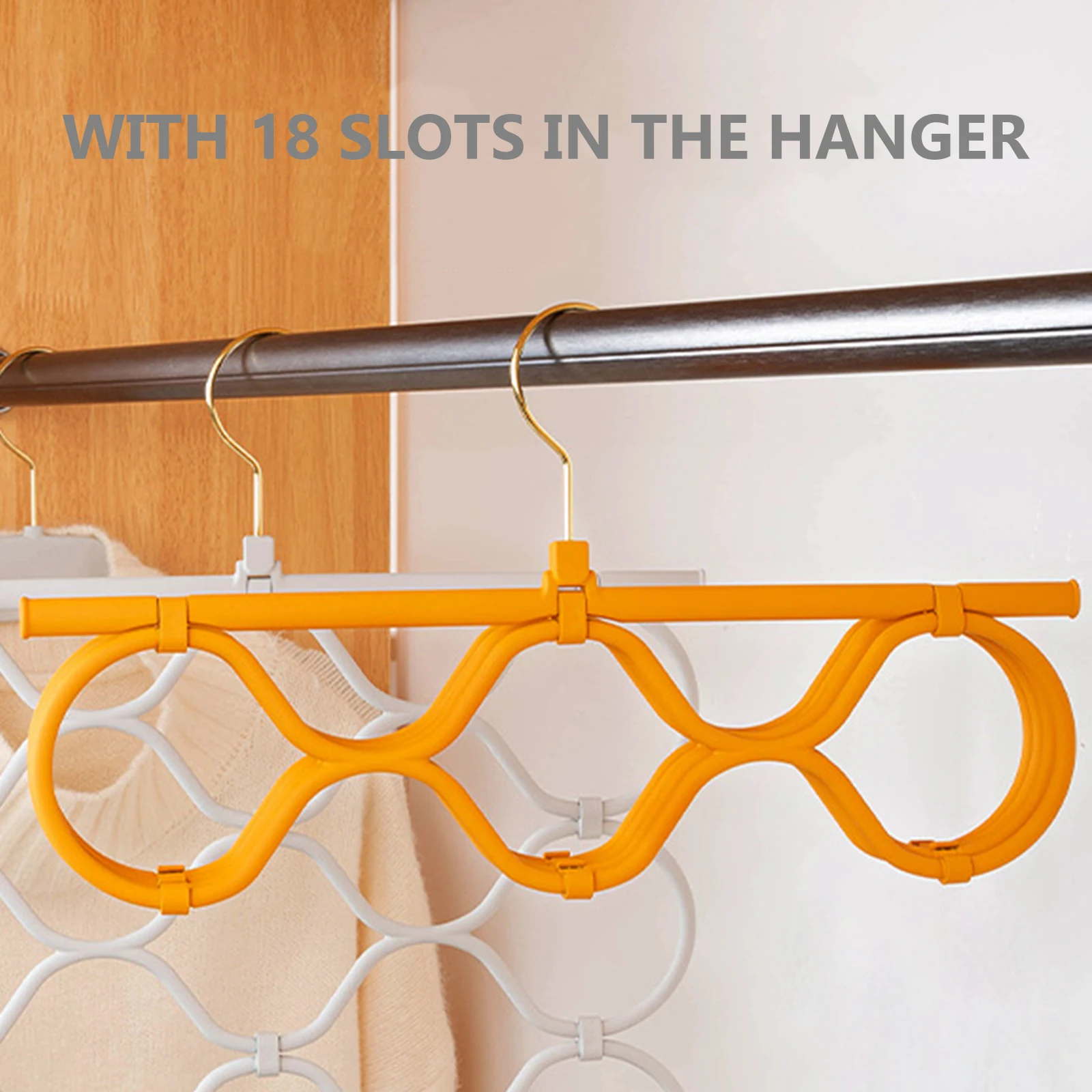 

Foldable Hangers Scarf Display Stand High Manganese Steel Organiser Hanging Organizer