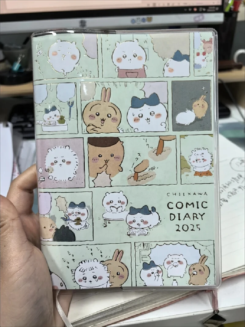 2025 New Cute Cartoon Anime Peripheral Doll B6 Schedule Book Color Inner Page Creative High Beauty Student Learning Notebook Gif