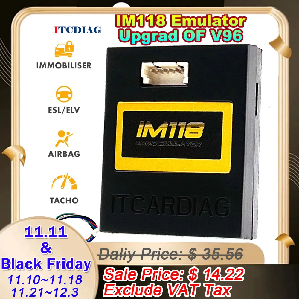 Universal IMMO Off Emulator IM118 (K-LINE / CANBUS CAR) Upgrad OF SQU OF68 OF80 V96 OF96 Seat Occupancy Sensor Cars Immobiliser