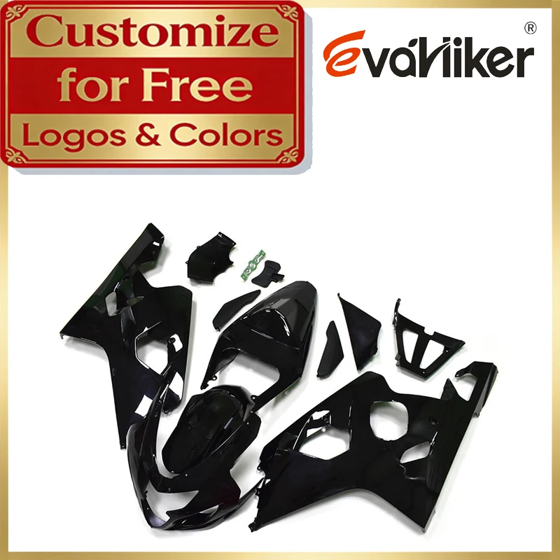 

ABS Plastic Motorcycle Fairing kit For Suzuki GSXR1000 2003 2004 Injection Molded K3 03 04 blackBodywork Custom Colors