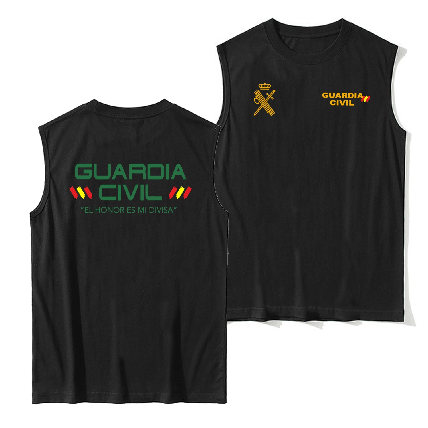 El Honor Es Mi Divisa. Spanish Guardia Civil Tank Top 100% Cotton O-Neck Summer Casual Mens Vest Sleeveless T-shirt Streetwear