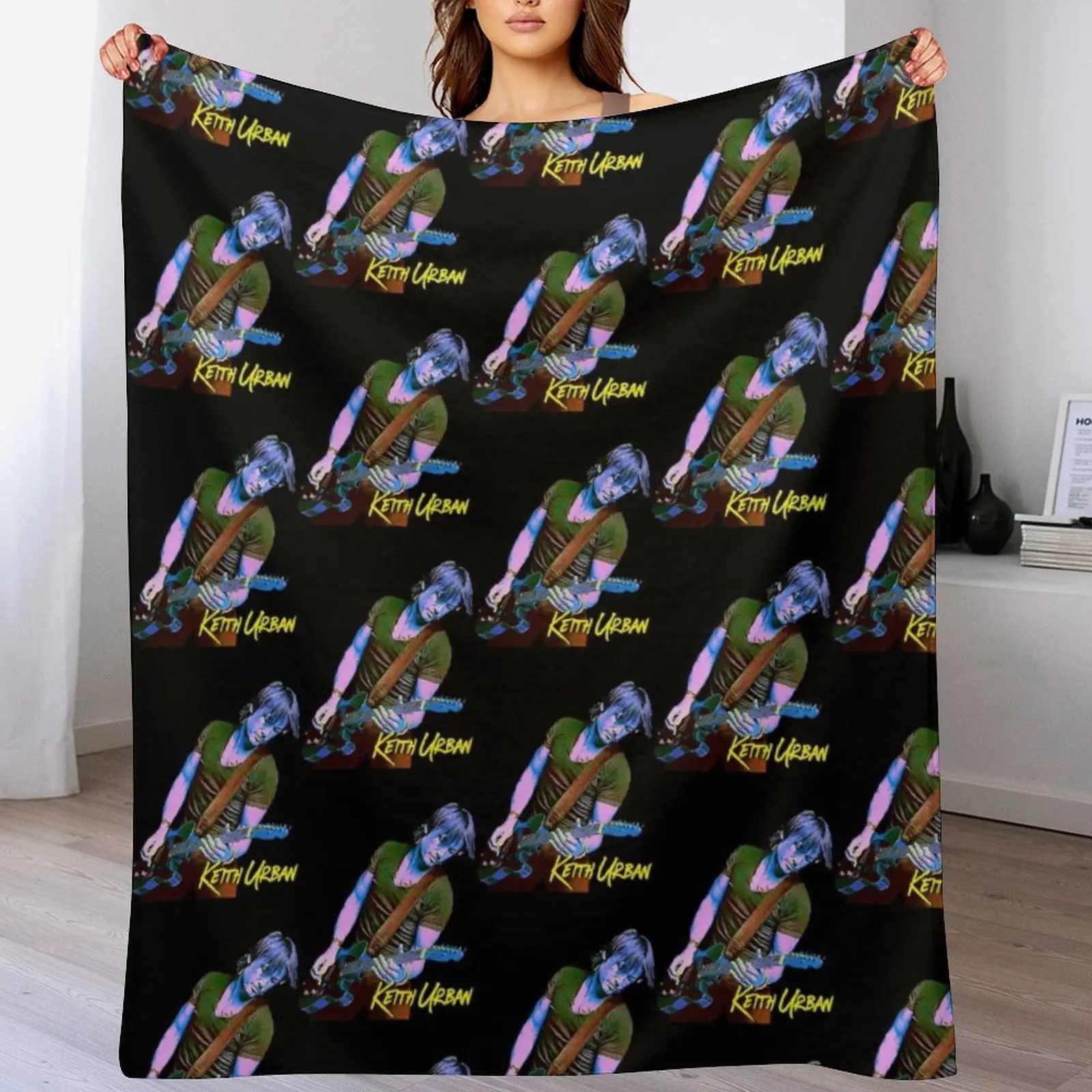 Keith Urban Throw Blanket Anti Shedding Soft Fuzzy Blanket for Home