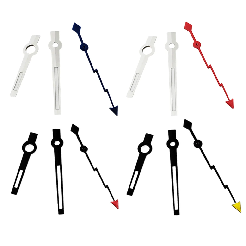 Lancette dell'orologio NH35 verde luminoso argento/nero adatte per orologi NH35 NH36 parti di movimento automatico