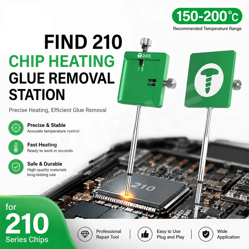 2UUL FD40 Chip Heating Glue Removal Station Precise Temp Control for 210 Series CPU IC on Phone Repair