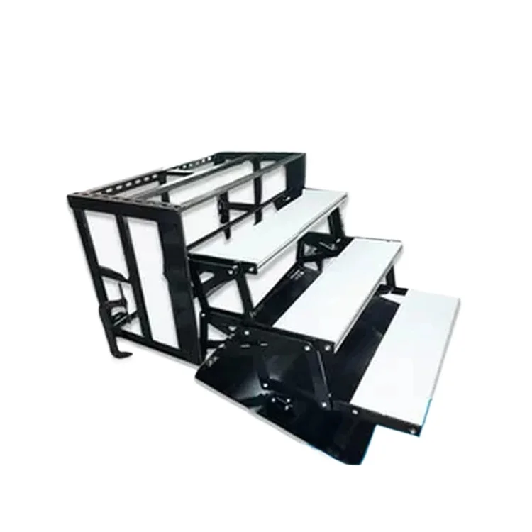 Light truck RV three-layer manual folding step off-road heavy truck truck with light pedal special vehicle