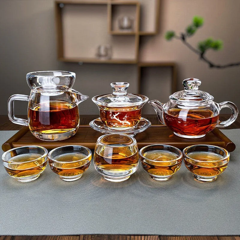 Kung Fu tea set high temperature resistant teapot fair cup tea cup complete set of gifts