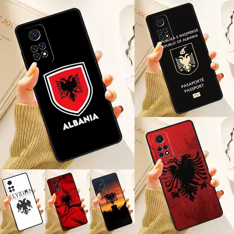 Albanian Flag Eagle Case For Samsung Galaxy S24 Plus S23 S20 S21FE Lite S22 Ultra Note 20 S8 S9 S10 Phone Coque