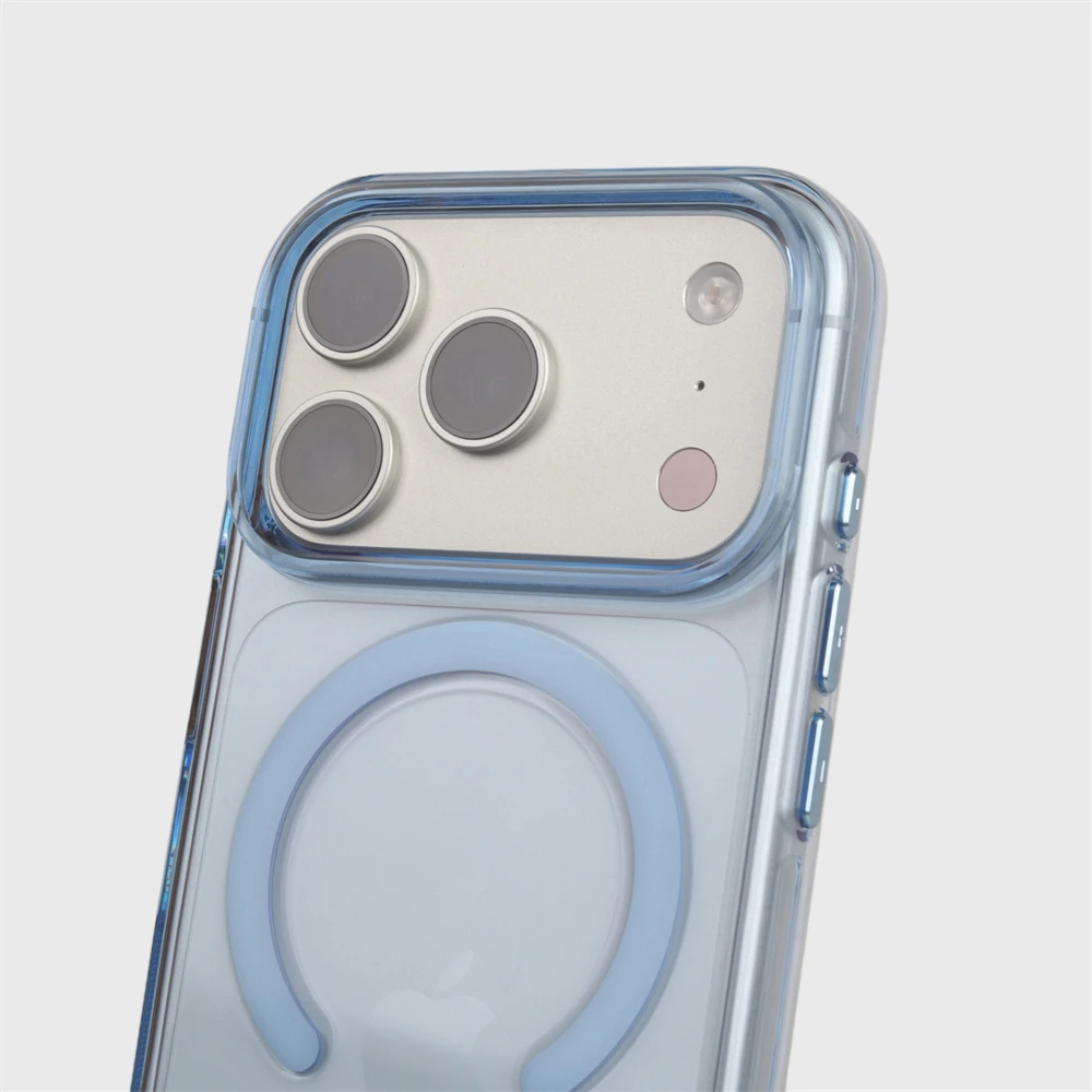 Luksusowe Przezroczyste Magnetyczne Etui z Ochronnym Bumperem do iPhone 18 17 16 Pro Max Kompatybilne z Bezprzewodowym Ładowaniem Magsafe, Przezroczysta Osłona z Ochroną Aparatu i Przyciskami — zdjęcie produktu 2