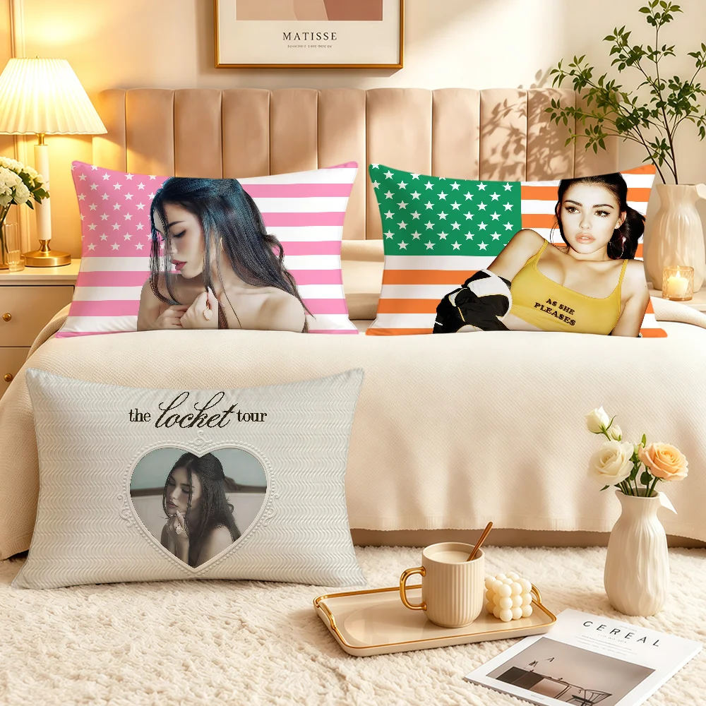 Singer M-Madison Beer Locket Cushion Cover Soft Rectangle Pillowcover Home Sofa Living Room Decor Dorm Bed Hogar Pillowcase Gift