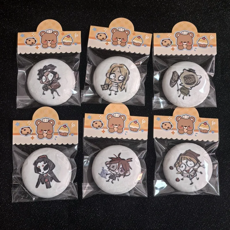 Horror Game Identity V Inspired Handmade Plush Button Badges Prisoner Antiquarian Little Girl Gardener Characters Cosplay Prop