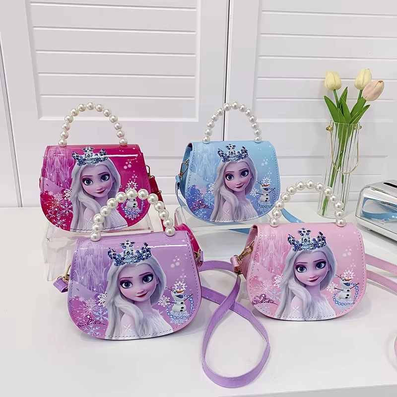 

Disney Kindergarten Girl Frozen Princess Shoulder Bag Children Cartoon Elsa Handbags Travel Crossbody Bag