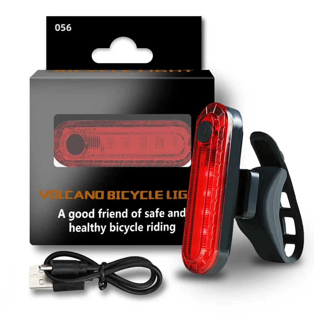 Bike Rear Tail Light USB Rechargeable Red LED Bright Taillights Fit on Any Bicycle/Helmet Easy To Install for Cycling Safety