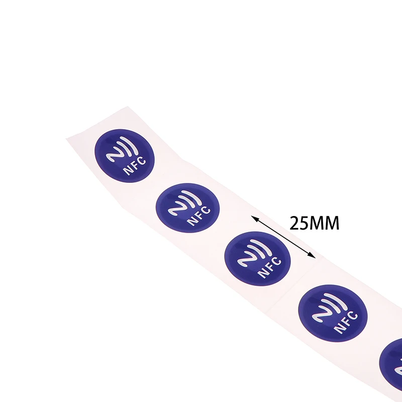 6pcs 13.56MHz ISO14443A Ntag 213 Chip RFID Adhesive Tag Label Blue NFC Ntag213 144 Bytes Wet Tag Stickers For NFC Phone
