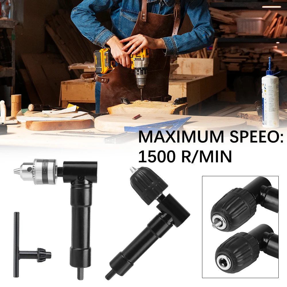 Aluminum Alloy Narrow Spacing Drilling Tool 90 Degree Turning Tool Adapter Right Angle Electric Drill Chucks Device Corner Tool