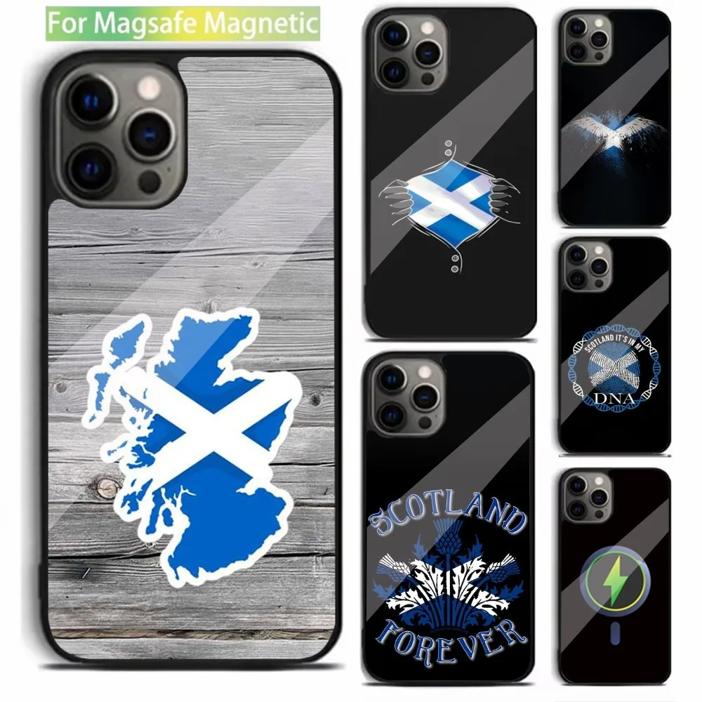 Scotland Scottish Flag Phone Case For iPhone 15,14,13,12,11,Plus,Pro,Max Mini Magsafe Magnetic Wireless Charging