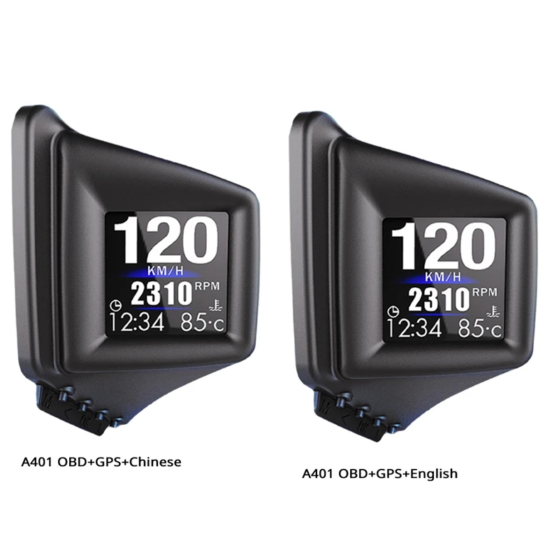 OBD+GPS Car Driving A401 Head Up Display Speedometer Oil Pressure Water Temp Fuel Consumption On-Board Computer