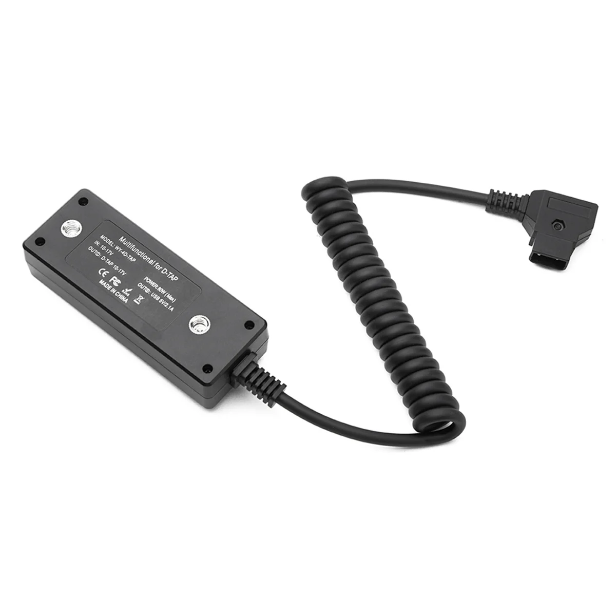 D-Tap Splitter Cable with Power Switch D-Tap for V-Mount V Lock,Mount Battery to 3P X 4 Female Port & USB Port