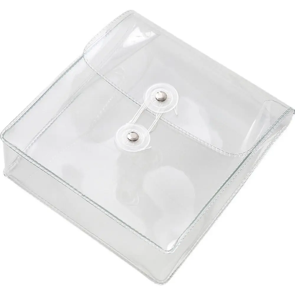 

Waterproof PVC Pencil Pouch Large Capacity Makeup Bag Transparent Storage Bag Clear Visible Stationery Stickers Bag