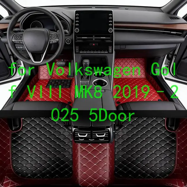 TPE-Set Autofußmatten für Volkswagen Golf VIII MK8 2019–2025 5-Türer Wasserdicht Allwetter-Autoteppiche Vollständige Abdeckung 62w23