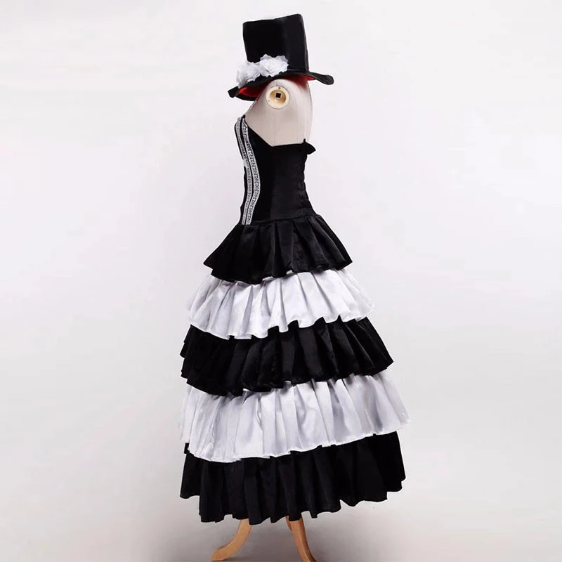 Perona-disfraces de Halloween para mujer, disfraz de Anime caliente, vestido de princesa fantasma, vestido de Cosplay con sombrero y peluca