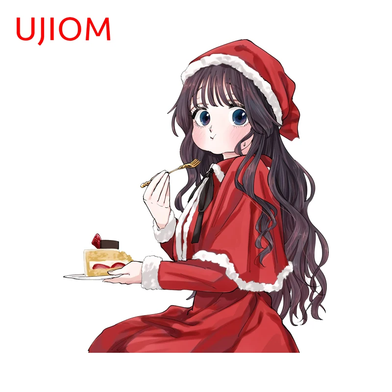 UJIOM Waguri Kaoruko عيد الميلاد نمط الجدار ملصق لطيف أنيمي Waifu خزانة مرآة العملي ملصق مائي خلفية لاصقة باردة