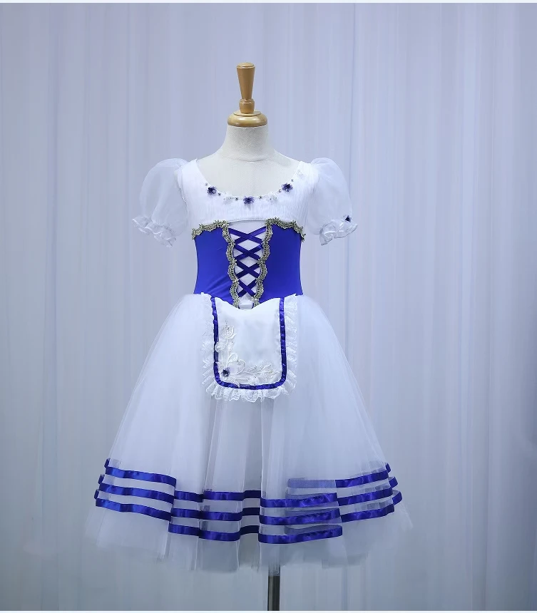 

Blue Ballerina Dress Girls Adult Women Kids Long Ballet Dress Modern Dance Costume Swan Dance Performance Dance Party Dress