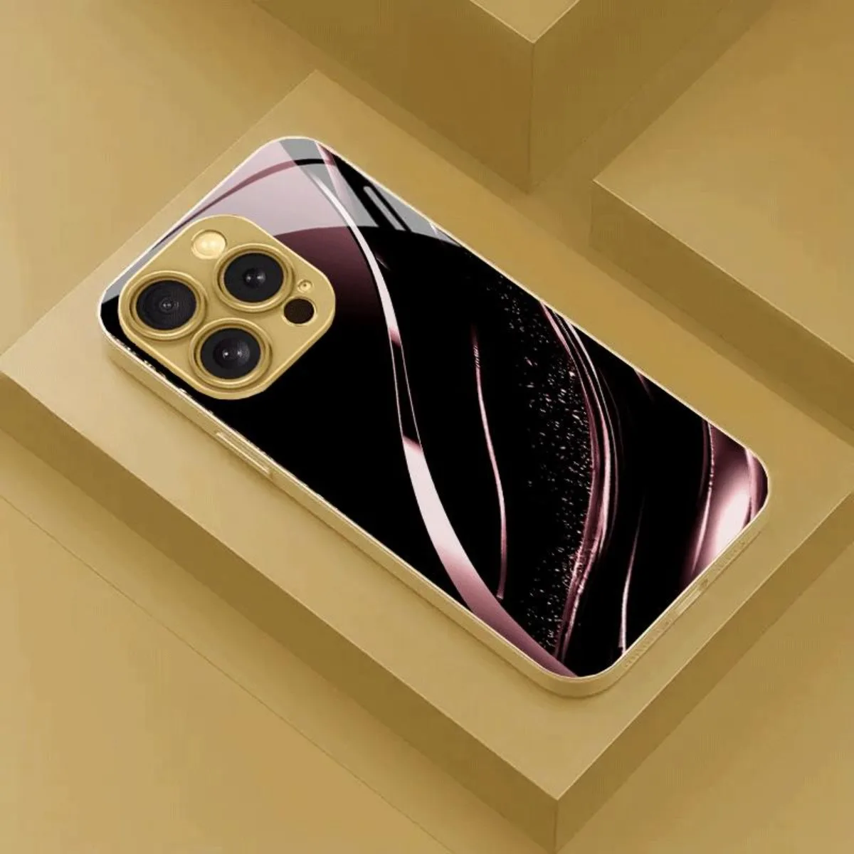 

Purple starlight pattern electroplated glass phone case, suitable for iPhone 17, 16, 15, 14, 13, 12, 11, etc.