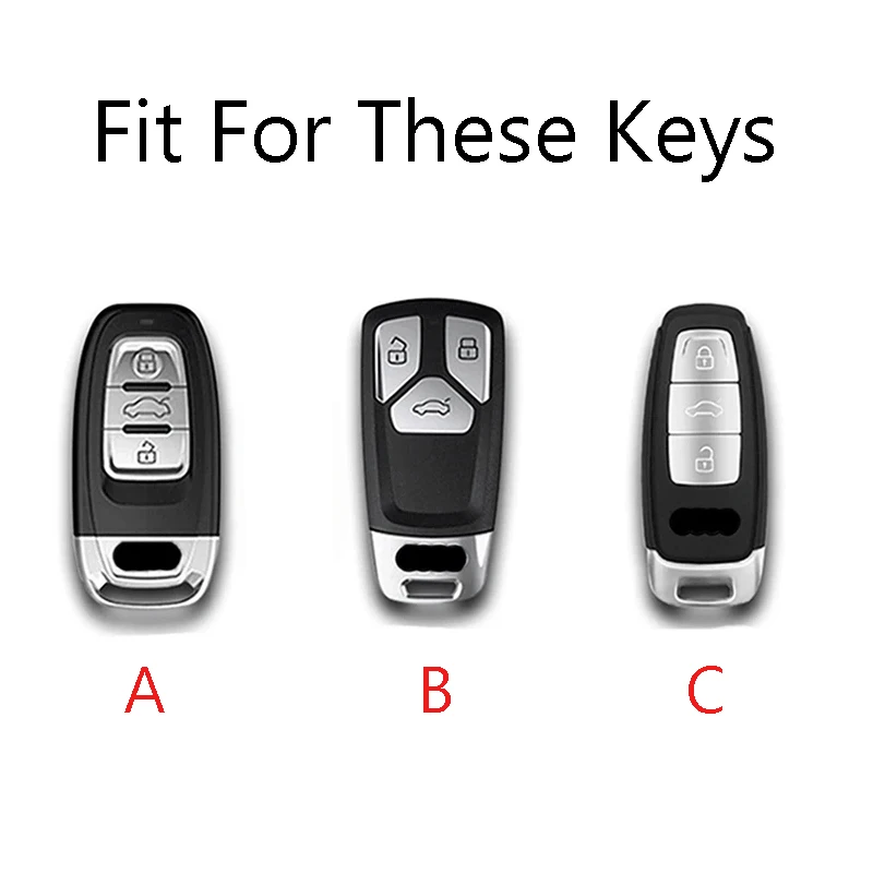 Zinc Alloy Car Key Case Cover For Audi A1 A3 8V A4 B8 B9 A5 A6 C7 A7 A8 Q3 Q5 Q7 S4 S6 S7 S8 R8 TT Keychain Accessories Llavero
