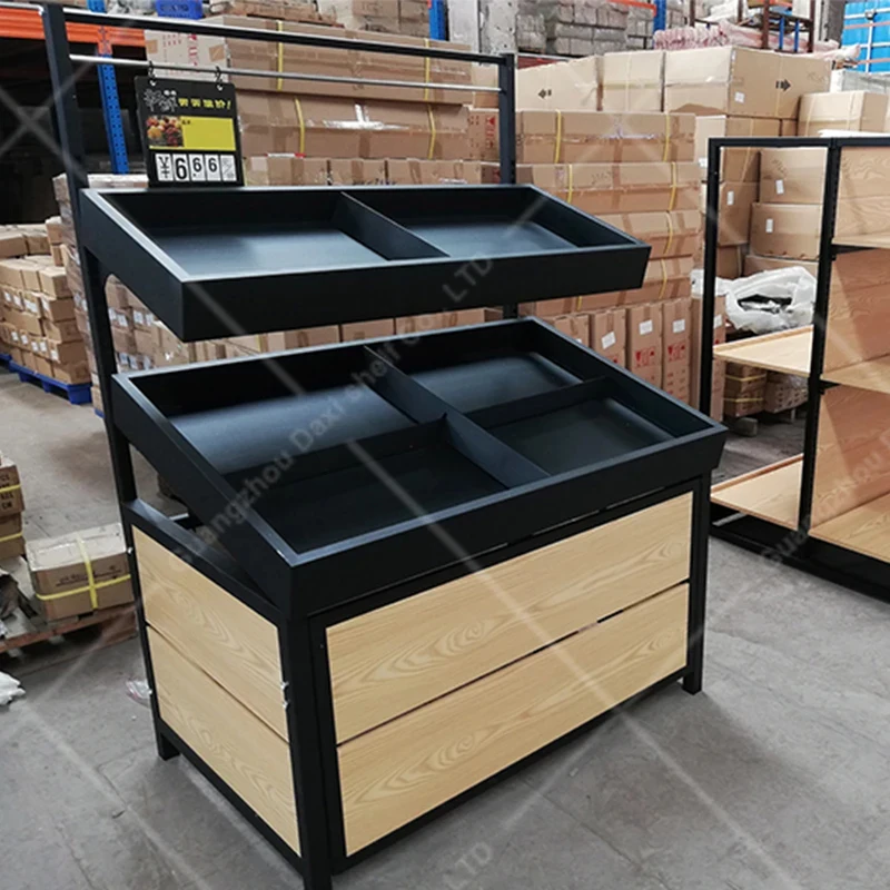 

Customize.Custom High Quality Supermarket Shelves Metal Fruit and Vegetable Display Supermarket Shelf