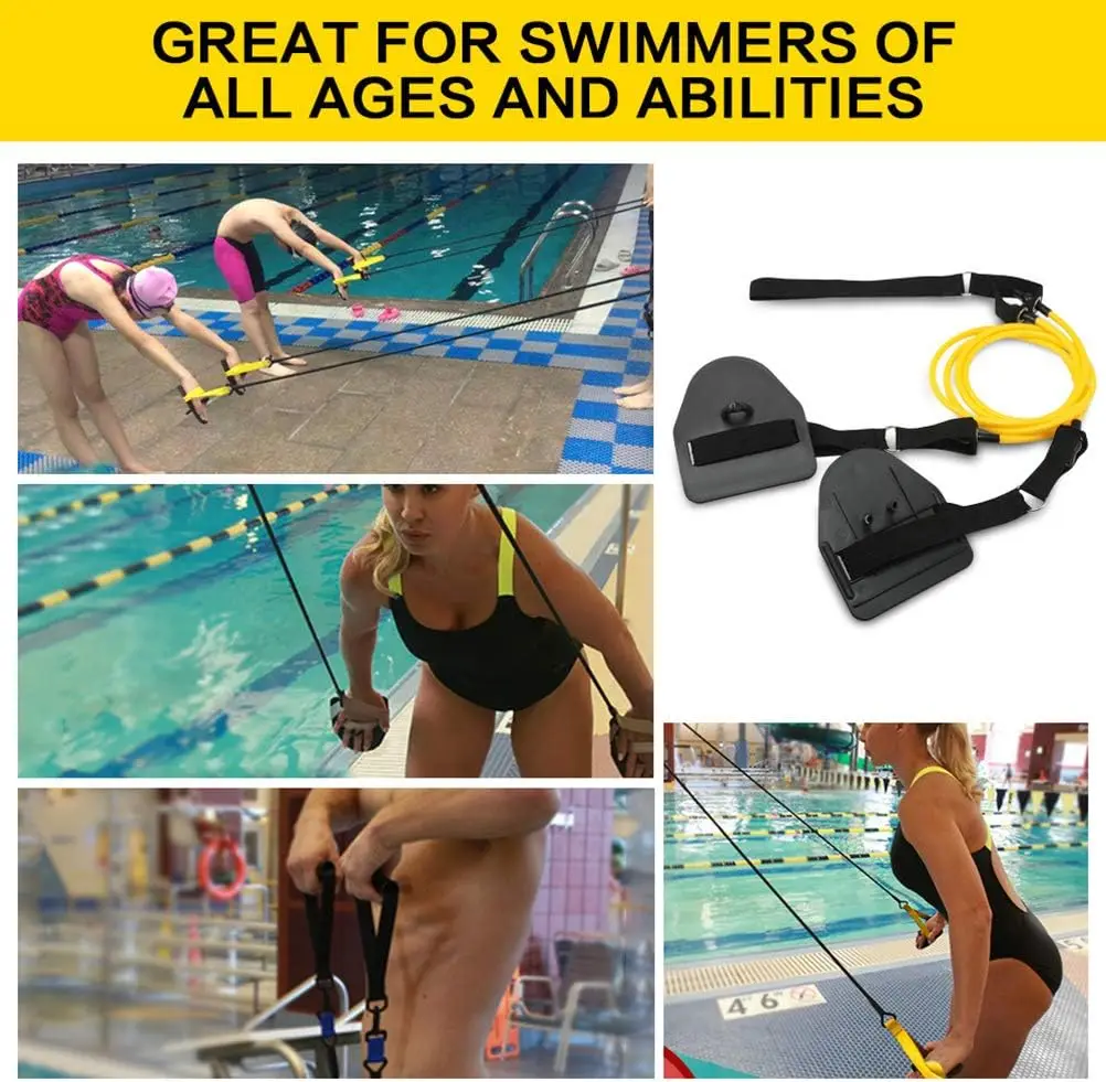 مدرب السباحة الاحترافي، حبل المقاومة للأطفال والكبار، مقوي ذراع الشاطئ، مجداف اليد، قطار محاكاة السباحة المجاني