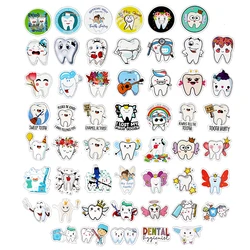 50pcs Dental Cartoon Cute Tooth Shape Stickers Teeth Fairy Paper Sticker Gift Dentist Clinic Kid Children Gifts Decoration