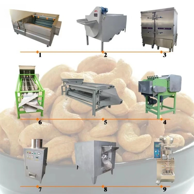 Customized Cashew Nuts Peeling Shelling Processing Factory Automatic Cashew Processing Line Industrial High Efficiency Machinery