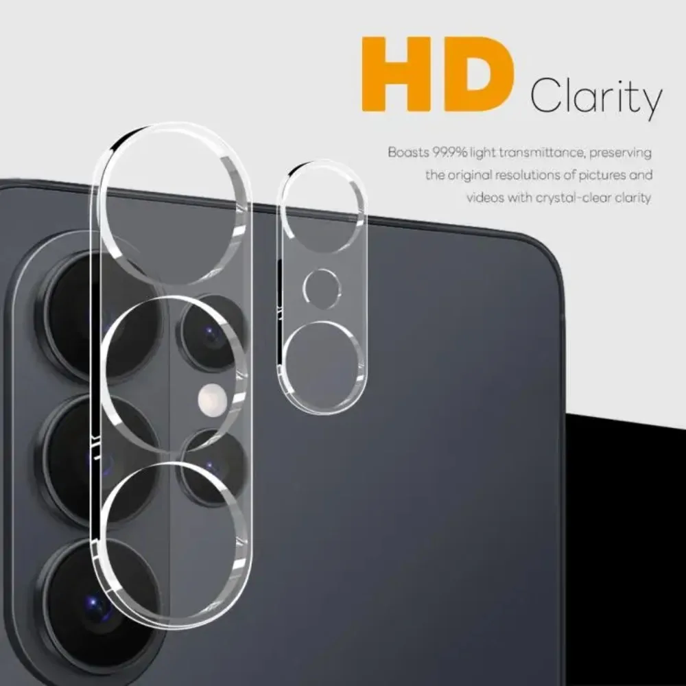 Clear 3D Lens Protector for Samsung Galaxy S26 S25 Ultra Plus Camera Tempered Glass Cover Full Protection Film S26 Accessories