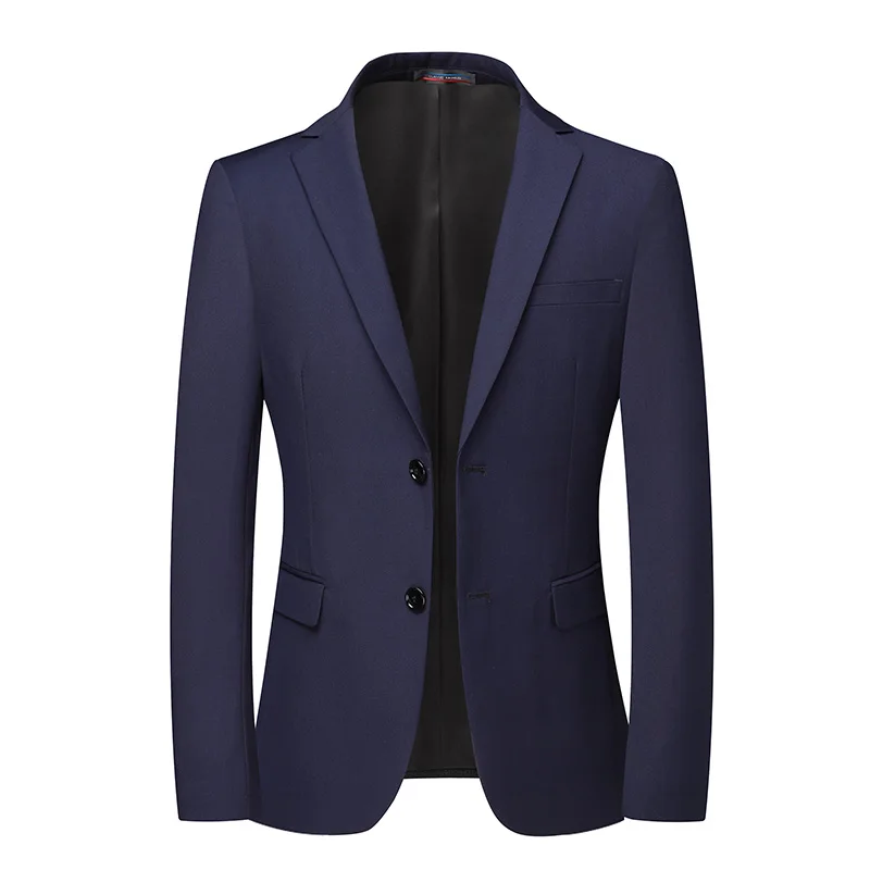 Blazer New Men\'s Fashion Business Solid Color British Style Professional Work Groom Wedding Dress Best Man Blazer Jacket