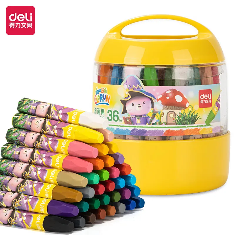 Deli Water-Soluble Oil Pastels for Children Colored Crayons with Random Delivery of New and Old Packaging