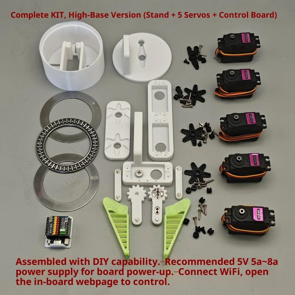 MG996R 5-axis 5-servo 4-DOF Robotic Arm, Arduino Programmable WIFI Robotic Hand, Educational Robot