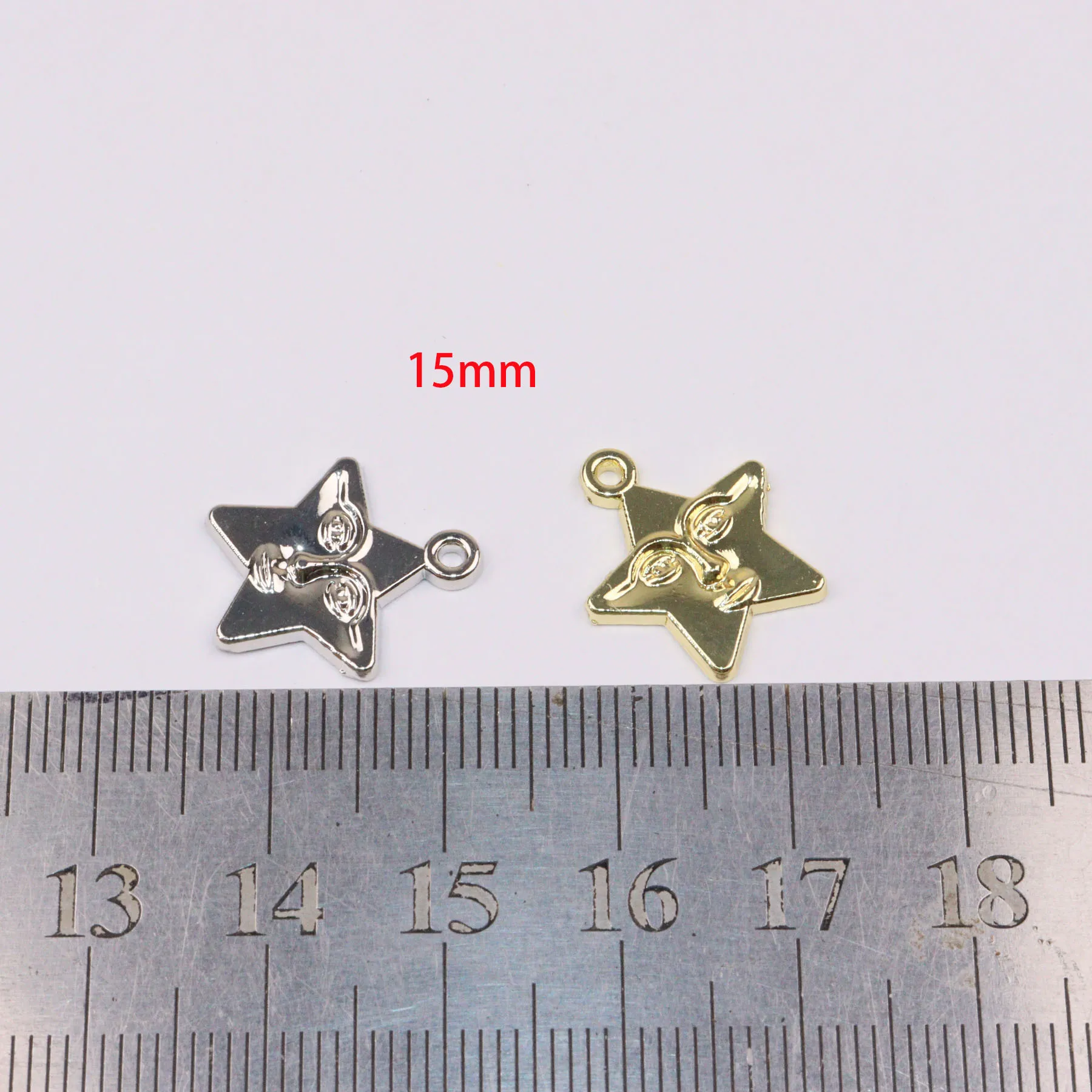 Eruifa 20pcs Pretty Star Face Women's Zinc Alloy Charms Wholesales Girl's Necklace,Earring Bracelet Jewelry DIY Handmade