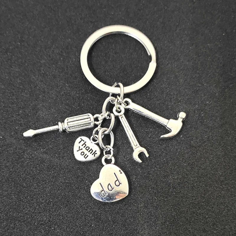 Fashion I Love Dad Car Screwdriver Wrench Gadget Key Chain Father'S Day Gift Keyring