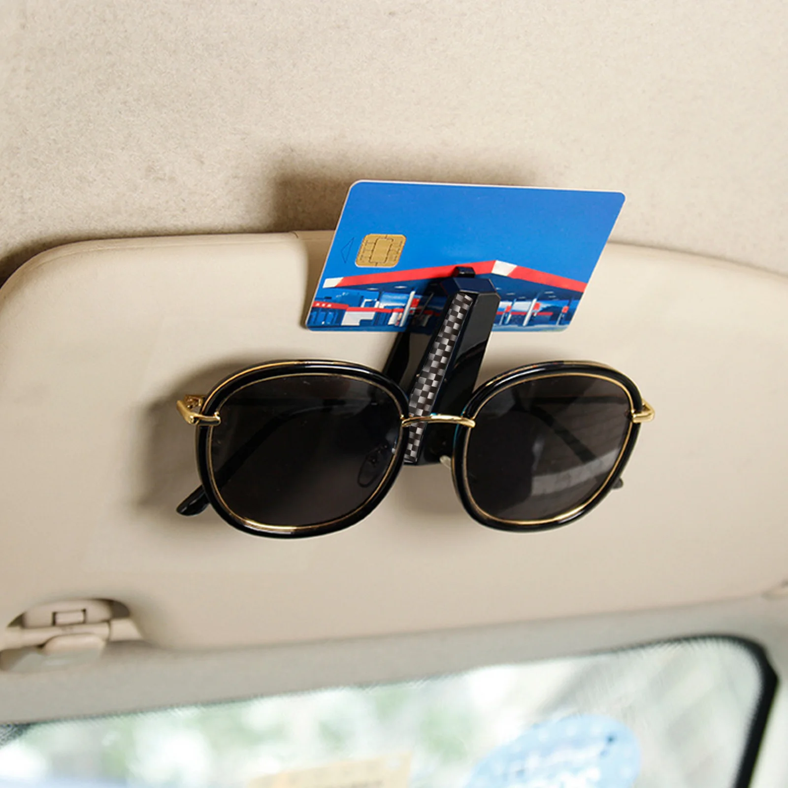 

2Pcs Car Visor Glasses Holder Sunglasses Mount Clips Card Organizer for Neat Interior Sunglasses Mount Car Supplies