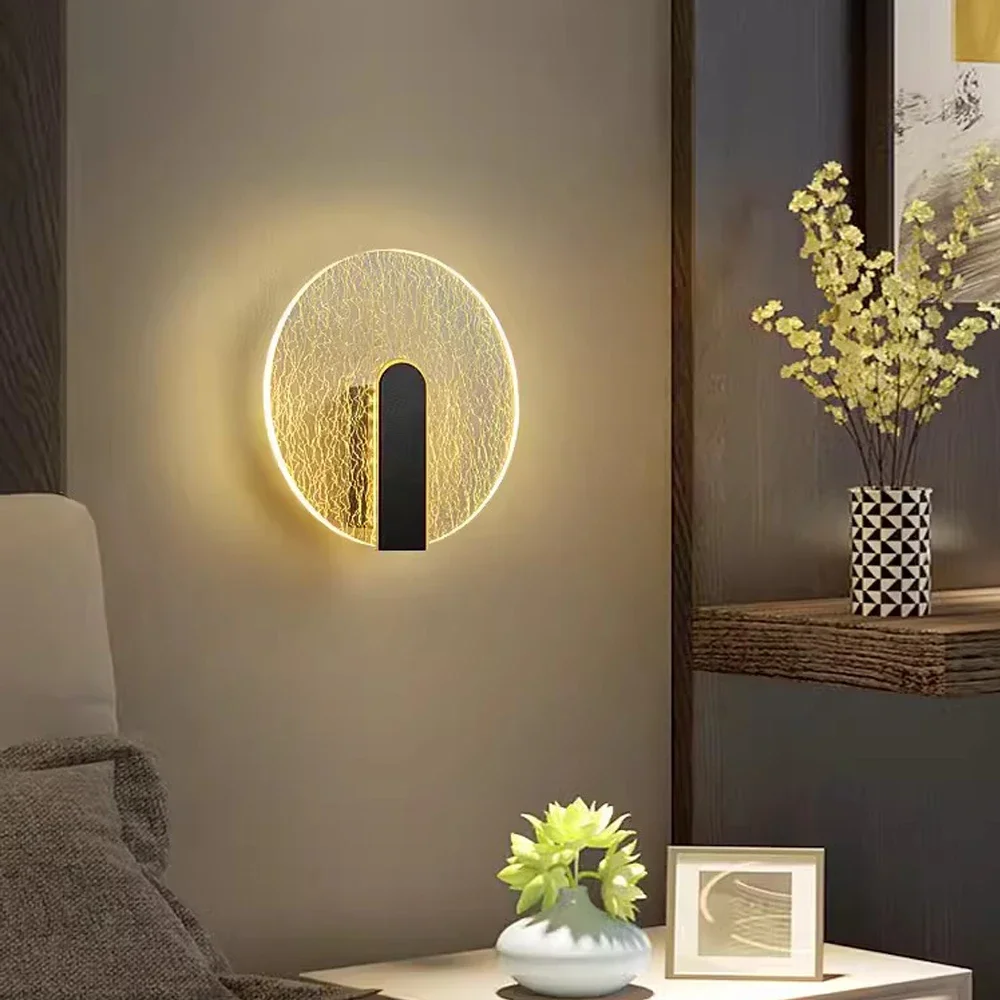 Imagem -03 - Luz Led Acrílica Nórdica para Quarto Lâmpadas de Parede de Luxo Abajur Criativo Luz de Parede de Corredores Lâmpadas Decorativas de Cabeceira