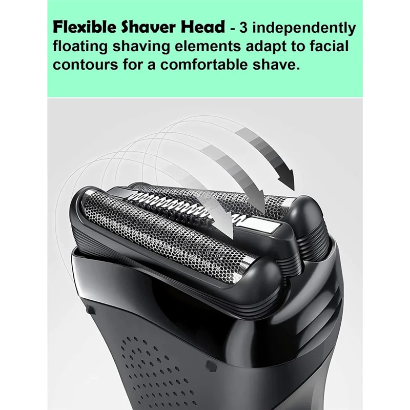 โปรโมชั่น!21B Series 3 หัวเปลี่ยนสําหรับ Braun เครื่องโกนหนวดไฟฟ้า S3 เปียกและแห้งเปลี่ยนหัวฟอยล์และเครื่องตัด 300S, 310S