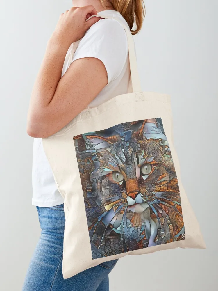 Paris, cat, cat, chat, lea roche paintings Tote Bag canvas tote large size bags Women's Gift bags Canvas