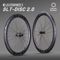 ELITEWHEELS SLT Road Disc 2.0 Carbon Wheelset Pillar 1423 Spoke Ceramic Bearing Center Lock  Hub Cyclocross Bicycle Wheels