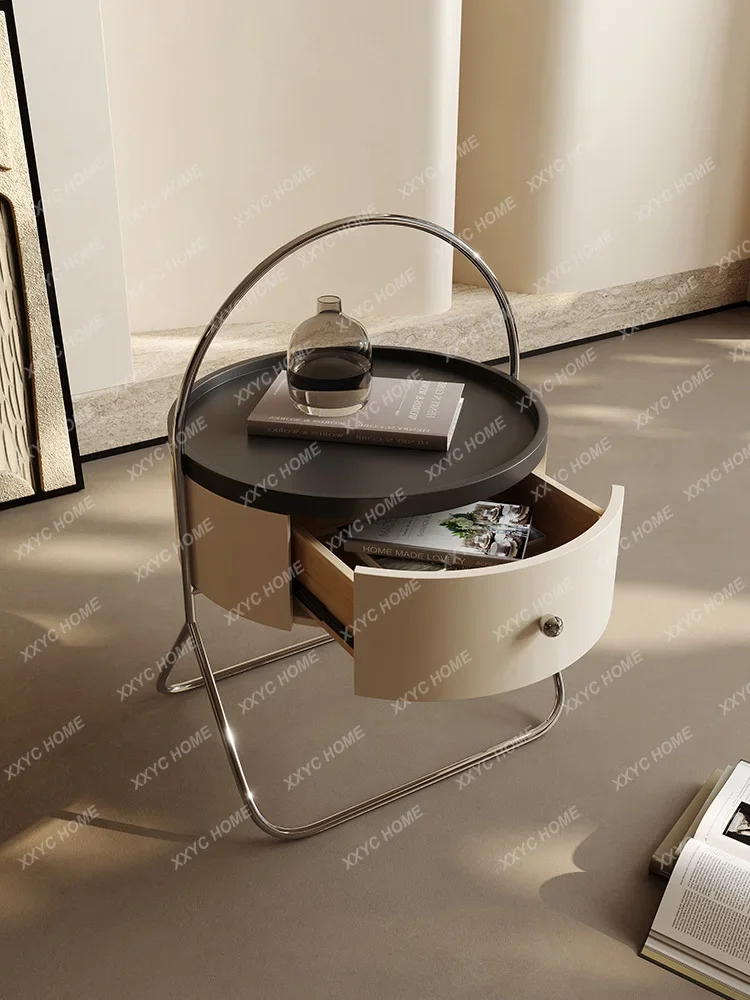 A   Modern Small Apartment Spot Locker Light Luxury Bedside Cabinet