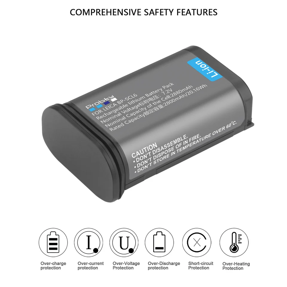 2880mAh BP-SCL6 交換用バッテリー ライカ Q2 SL2 SL2-S Q3 SL3 SL3-S