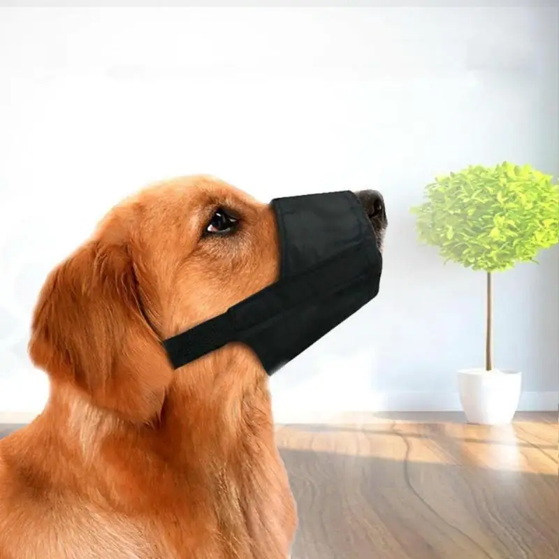 Dog Muzzle Adjustable Canvas Size 1-7 Anti Barking Biting Safe Pet Muzzle for Small Medium Large Dogs Outdoor Use